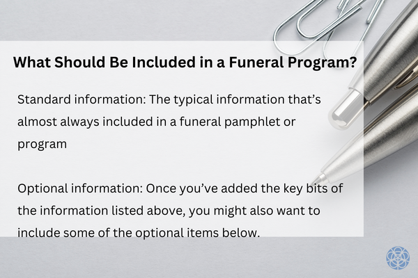 What Should Be Included in a Funeral Program?